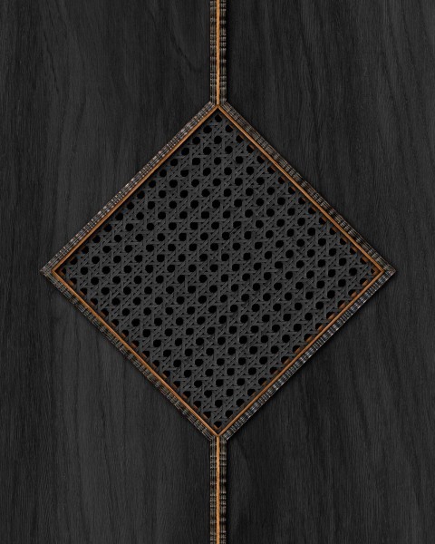 NLXL | European wallpaper | MRV-19 Black Diamond Cane Webbing